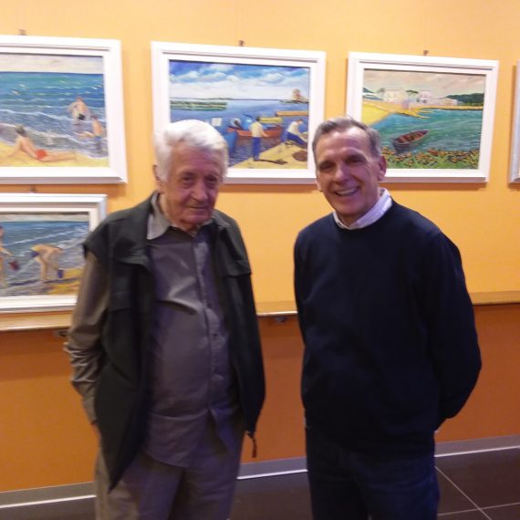 Angelo Del Devero visita la mostra di Salvatore Dell'Anna (un caro ricordo)
